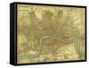 Map of London-Vision Studio-Framed Stretched Canvas