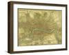 Map of London-Vision Studio-Framed Art Print