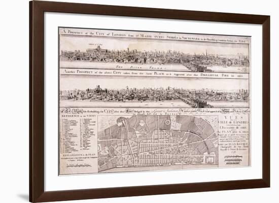 Map of London-Christopher Wren-Framed Giclee Print