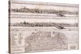 Map of London-Christopher Wren-Stretched Canvas