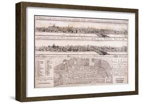 Map of London-Christopher Wren-Framed Giclee Print