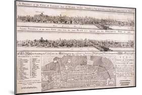 Map of London-Christopher Wren-Mounted Giclee Print