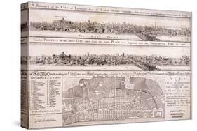 Map of London-Christopher Wren-Stretched Canvas