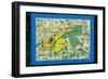 Map of Longridge Fell, Lancashire-Peter Thompson-Framed Photographic Print