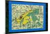 Map of Longridge Fell, Lancashire-Peter Thompson-Mounted Photographic Print