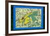 Map of Longridge Fell, Lancashire-Peter Thompson-Framed Photographic Print