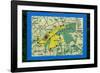 Map of Longridge Fell, Lancashire-Peter Thompson-Framed Photographic Print