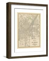 Map of Los Angeles-Wild Apple Portfolio-Framed Art Print