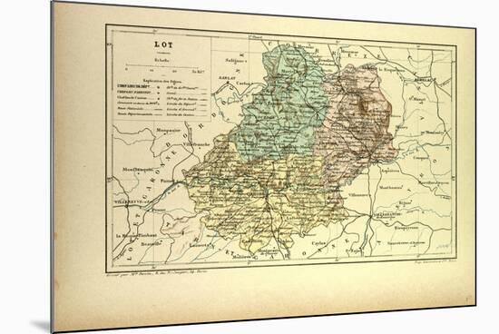 Map of Lot France-null-Mounted Giclee Print