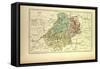 Map of Lot France-null-Framed Stretched Canvas