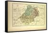 Map of Lot France-null-Framed Stretched Canvas