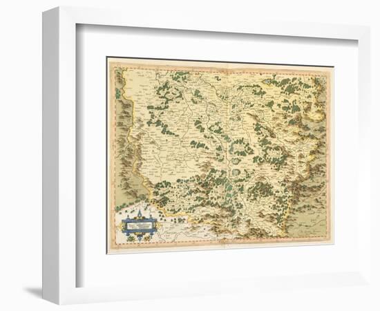 Map of Lotharingia, from 'Atlas Sive Cosmographicae Meditationes De Fabrica Mundi Et Fabricati…-Gerardus Mercator-Framed Giclee Print