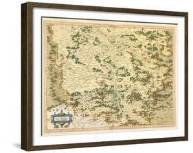 Map of Lotharingia, from 'Atlas Sive Cosmographicae Meditationes De Fabrica Mundi Et Fabricati…-Gerardus Mercator-Framed Giclee Print