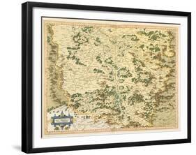 Map of Lotharingia, from 'Atlas Sive Cosmographicae Meditationes De Fabrica Mundi Et Fabricati…-Gerardus Mercator-Framed Giclee Print