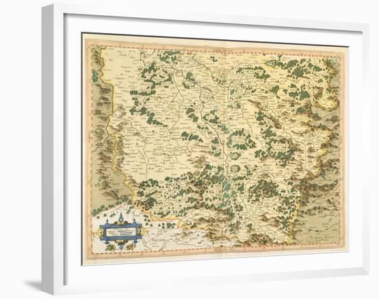 Map of Lotharingia, from 'Atlas Sive Cosmographicae Meditationes De Fabrica Mundi Et Fabricati…-Gerardus Mercator-Framed Giclee Print