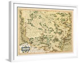 Map of Lotharingia, from 'Atlas Sive Cosmographicae Meditationes De Fabrica Mundi Et Fabricati…-Gerardus Mercator-Framed Giclee Print