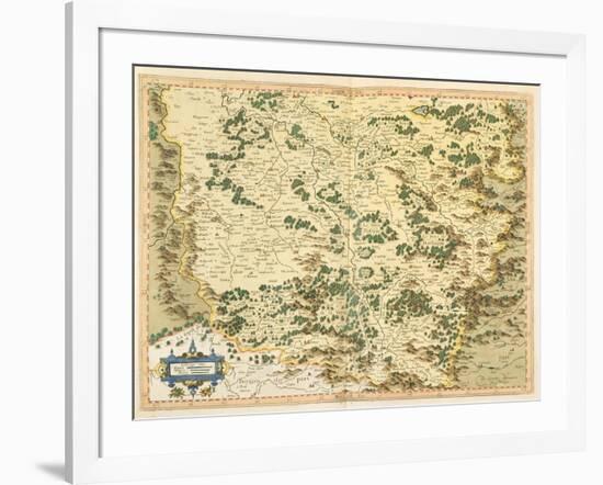 Map of Lotharingia, from 'Atlas Sive Cosmographicae Meditationes De Fabrica Mundi Et Fabricati…-Gerardus Mercator-Framed Giclee Print