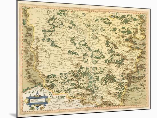 Map of Lotharingia, from 'Atlas Sive Cosmographicae Meditationes De Fabrica Mundi Et Fabricati…-Gerardus Mercator-Mounted Giclee Print