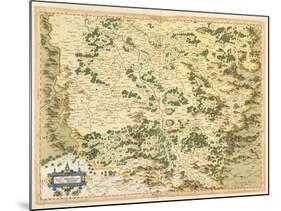 Map of Lotharingia, from 'Atlas Sive Cosmographicae Meditationes De Fabrica Mundi Et Fabricati…-Gerardus Mercator-Mounted Giclee Print