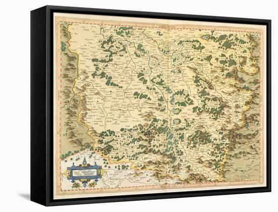 Map of Lotharingia, from 'Atlas Sive Cosmographicae Meditationes De Fabrica Mundi Et Fabricati…-Gerardus Mercator-Framed Stretched Canvas