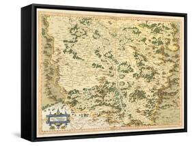 Map of Lotharingia, from 'Atlas Sive Cosmographicae Meditationes De Fabrica Mundi Et Fabricati…-Gerardus Mercator-Framed Stretched Canvas