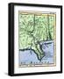 Map of Louisiana, 1744, Showing the Mouths of the Mississippi River While Part of New France-null-Framed Giclee Print