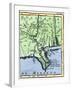 Map of Louisiana, 1744, Showing the Mouths of the Mississippi River While Part of New France-null-Framed Giclee Print