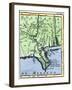 Map of Louisiana, 1744, Showing the Mouths of the Mississippi River While Part of New France-null-Framed Giclee Print