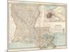 Map of Louisiana. United States. Inset Map of New Orleans and Vicinity-Encyclopaedia Britannica-Mounted Art Print