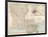 Map of Louisiana. United States. Inset Map of New Orleans and Vicinity-Encyclopaedia Britannica-Framed Art Print