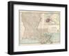 Map of Louisiana. United States. Inset Map of New Orleans and Vicinity-Encyclopaedia Britannica-Framed Art Print