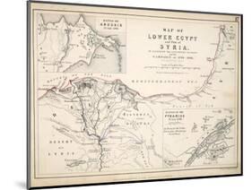 Map of Lower Egypt and Part of Syria, Published by William Blackwood and Sons, Edinburgh and…-Alexander Keith Johnston-Mounted Giclee Print