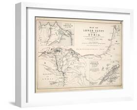 Map of Lower Egypt and Part of Syria, Published by William Blackwood and Sons, Edinburgh and…-Alexander Keith Johnston-Framed Giclee Print