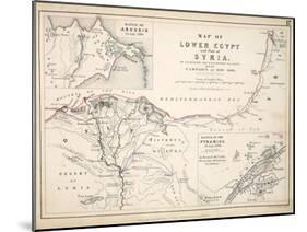 Map of Lower Egypt and Part of Syria, Published by William Blackwood and Sons, Edinburgh and…-Alexander Keith Johnston-Mounted Giclee Print