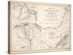 Map of Lower Egypt and Part of Syria, Published by William Blackwood and Sons, Edinburgh and…-Alexander Keith Johnston-Stretched Canvas
