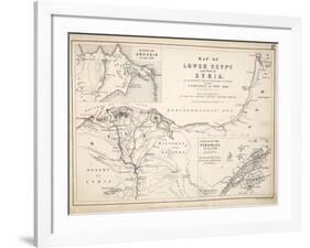 Map of Lower Egypt and Part of Syria, Published by William Blackwood and Sons, Edinburgh and…-Alexander Keith Johnston-Framed Giclee Print