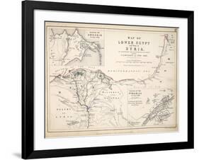 Map of Lower Egypt and Part of Syria, Published by William Blackwood and Sons, Edinburgh and…-Alexander Keith Johnston-Framed Giclee Print