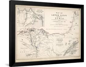 Map of Lower Egypt and Part of Syria, Published by William Blackwood and Sons, Edinburgh and…-Alexander Keith Johnston-Framed Giclee Print