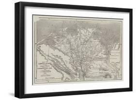 Map of Lower Egypt, Showing the Lines of Railway and Projected Isthmus of Suez Canal-John Dower-Framed Giclee Print