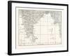 Map of Lower India and Ceylon, Sri Lanka-null-Framed Giclee Print