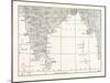 Map of Lower India and Ceylon, Sri Lanka-null-Mounted Giclee Print