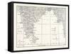 Map of Lower India and Ceylon, Sri Lanka-null-Framed Stretched Canvas