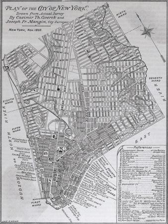 'Map of Lower Manhattan' Giclee Print | AllPosters.com