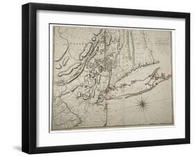 Map of Lower New York State and Surrounding Areas, C.1775-John Montresor-Framed Giclee Print