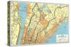 Map of Lower Westchester County, New York-null-Stretched Canvas