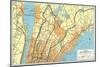 Map of Lower Westchester County, New York-null-Mounted Art Print