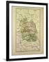 Map of Lozère France-null-Framed Giclee Print