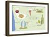 Map of Lucca and Pisa, Tuscany, Italy-Claire Huntley-Framed Giclee Print