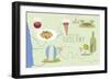 Map of Lucca and Pisa, Tuscany, Italy-Claire Huntley-Framed Giclee Print