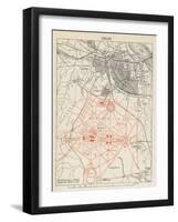 Map of Lutyens' projected Imperial Delhi, 1910-12-null-Framed Giclee Print